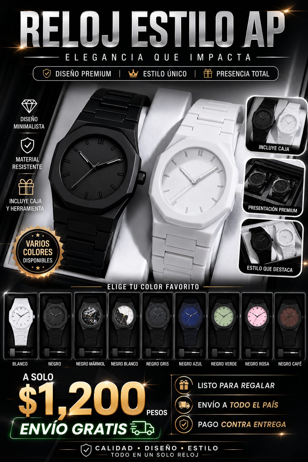 Reloj Luxury AP Style para Hombre | Diseño Exclusivo