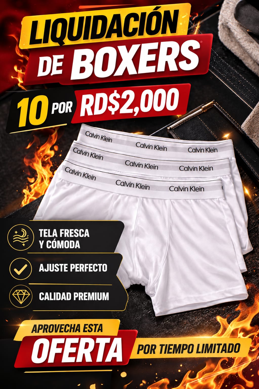 Pack de 10 Boxers para Hombre | Cómodos y Resistentes